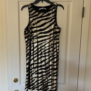 Trina Turk sequin dress - black and gold - size 6